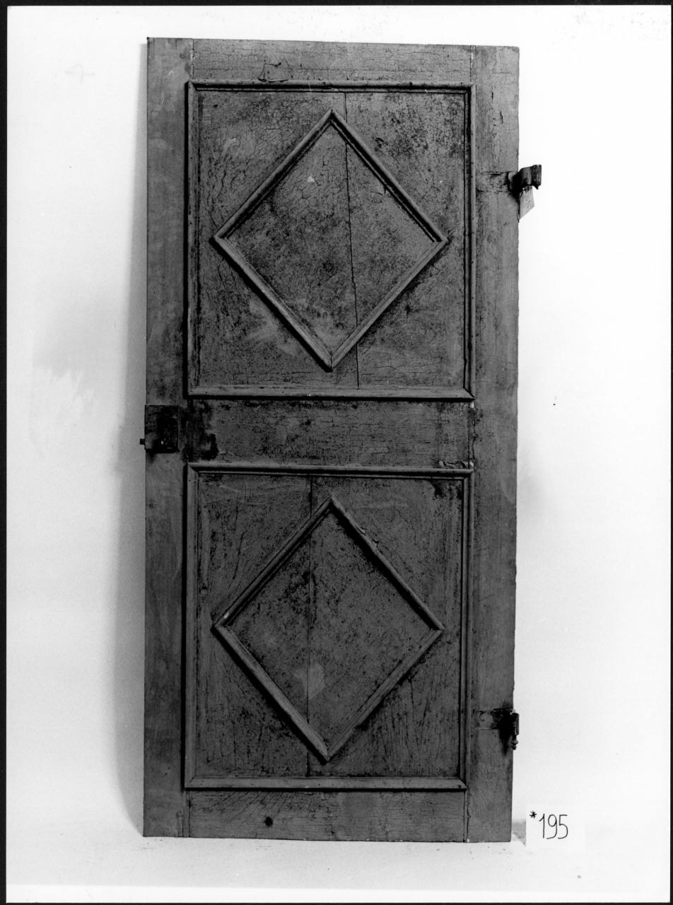 porta - ad un battente, opera isolata - ambito piemontese (sec. XIX)