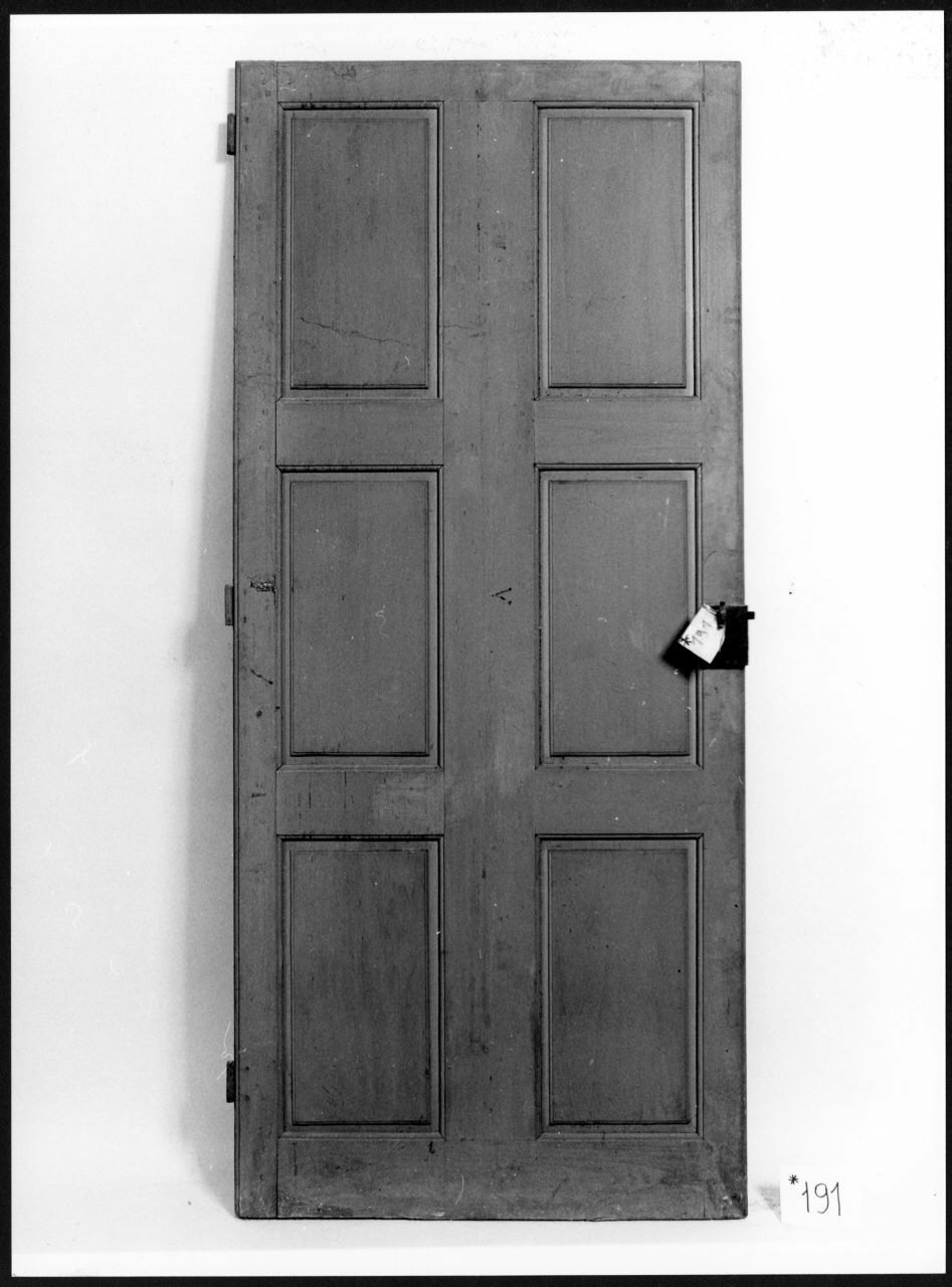 porta - ad un battente, opera isolata - ambito piemontese (sec. XIX)