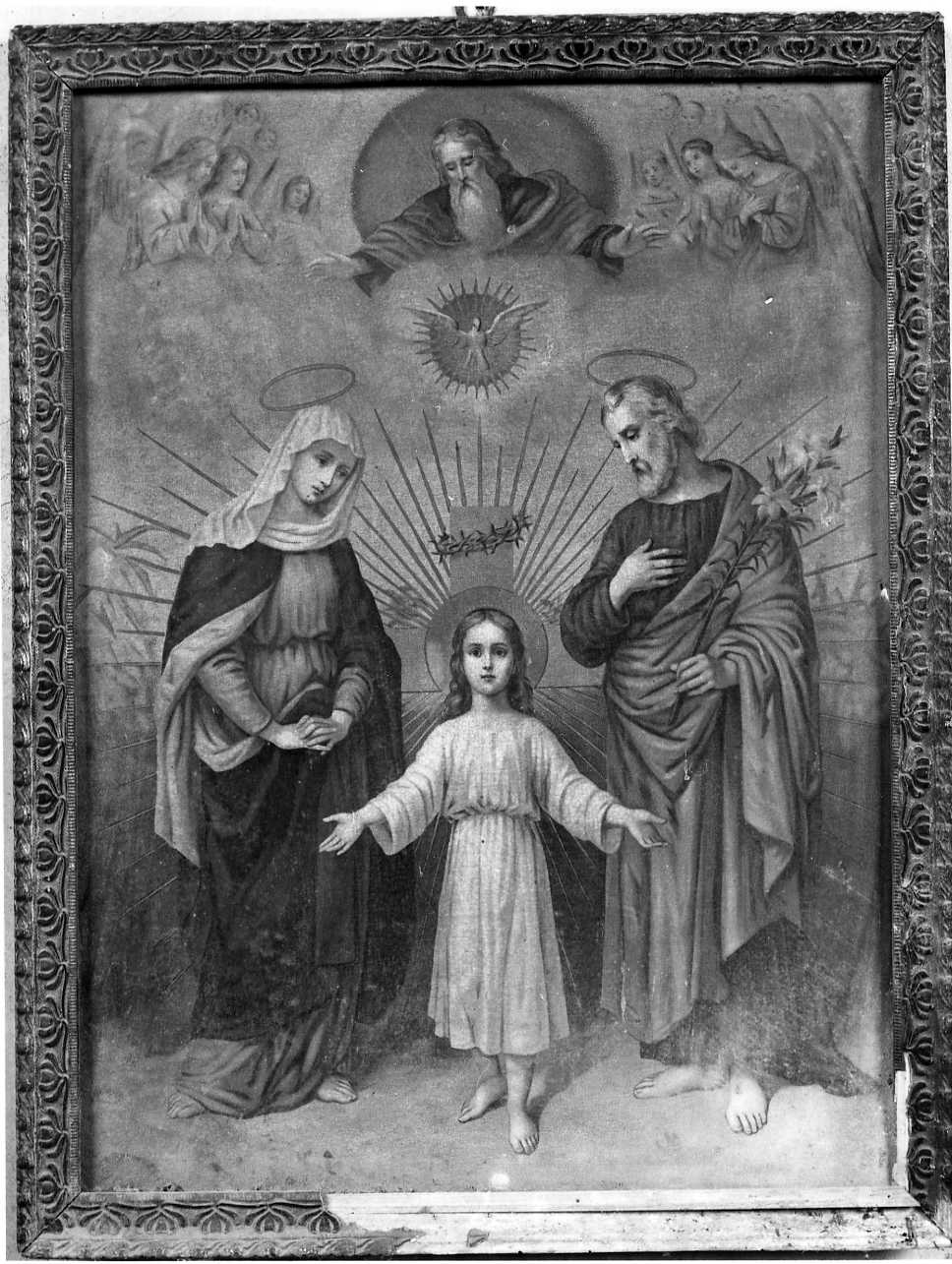 Sacra Famiglia e Trinità (dipinto, opera isolata) - ambito astigiano (prima metà sec. XX)