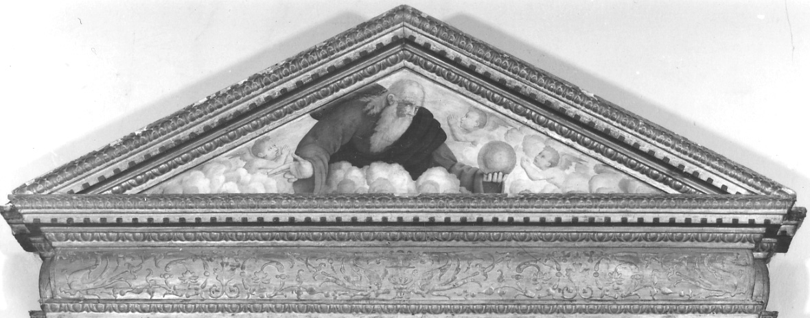 Dio Padre tra angeli (dipinto) di De Rossi Raffaele (sec. XVI)