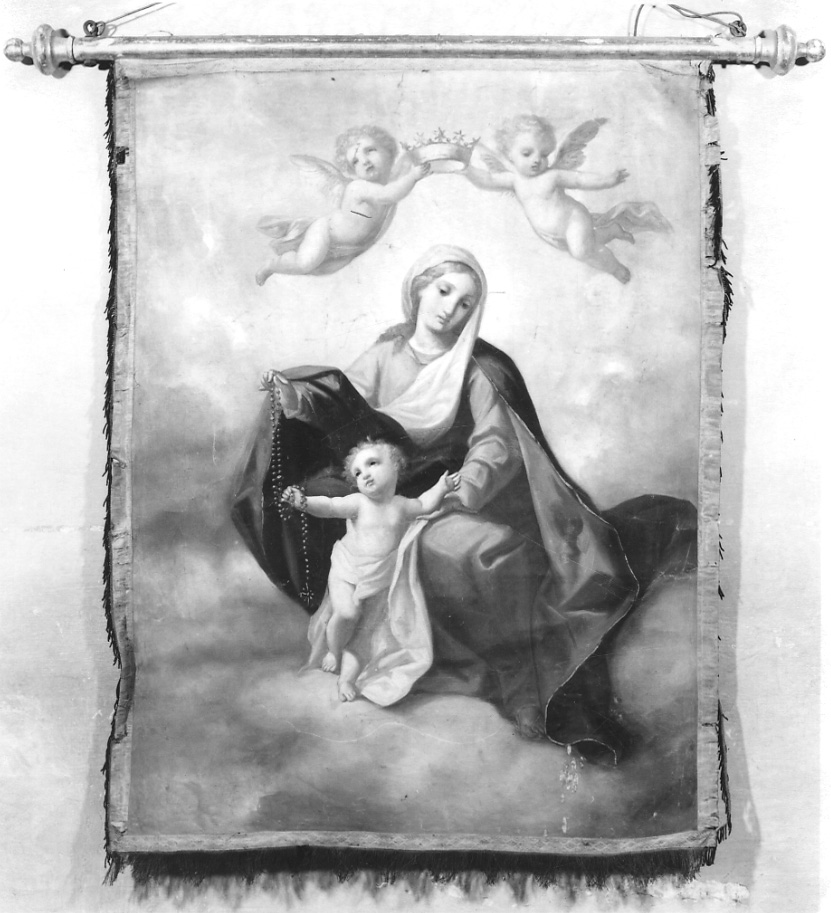 Madonna del Rosario (dipinto) di Arduino Eugenio (attribuito) (fine sec. XIX)