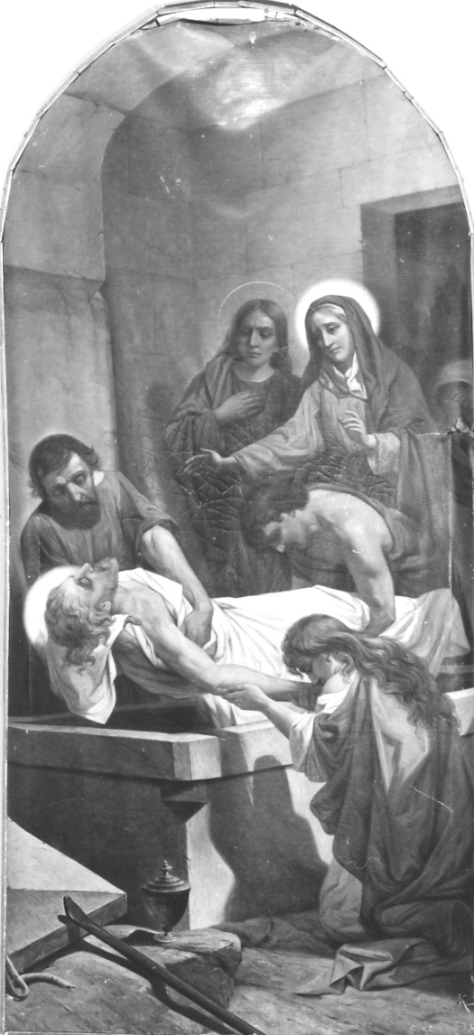deposizione di Cristo nel sepolcro (dipinto, opera isolata) - ambito piemontese (seconda metà sec. XIX)