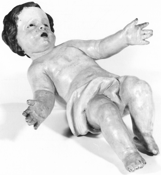 Gesù Bambino (statuetta di presepio, opera isolata) - ambito piemontese (seconda metà sec. XIX)
