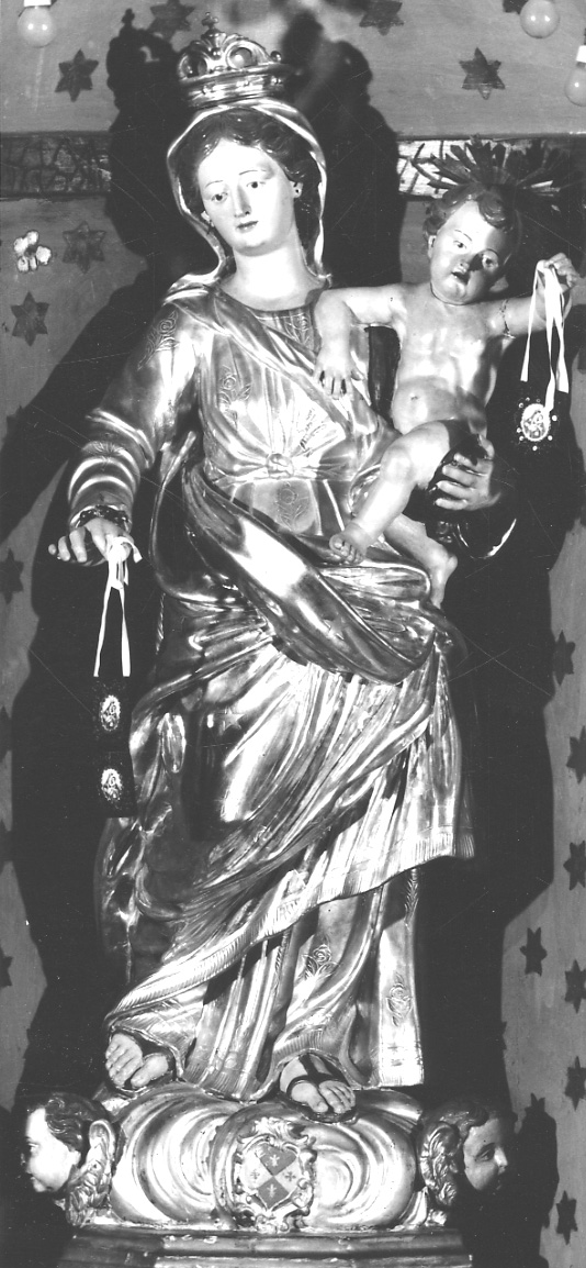 Madonna del Carmelo (statua processionale, opera isolata) - ambito piemontese (sec. XVIII)