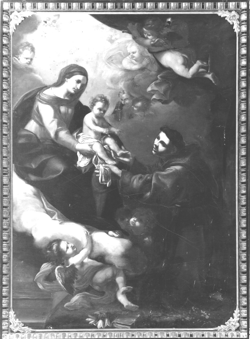apparizione della Madonna con Bambino a Sant'Antonio da Padova (dipinto, opera isolata) - ambito piemontese (seconda metà sec. XVII)