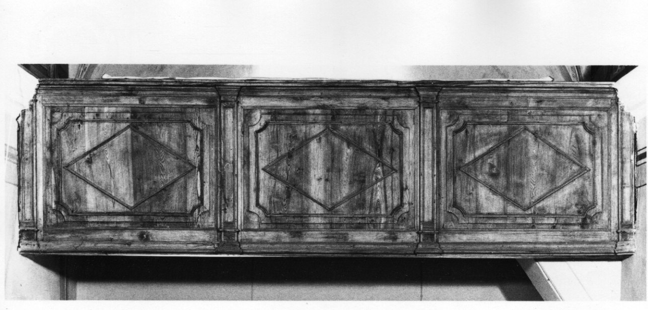 motivi decorativi geometrici a losanga (cantoria, opera isolata) - ambito piemontese (seconda metà sec. XIX)