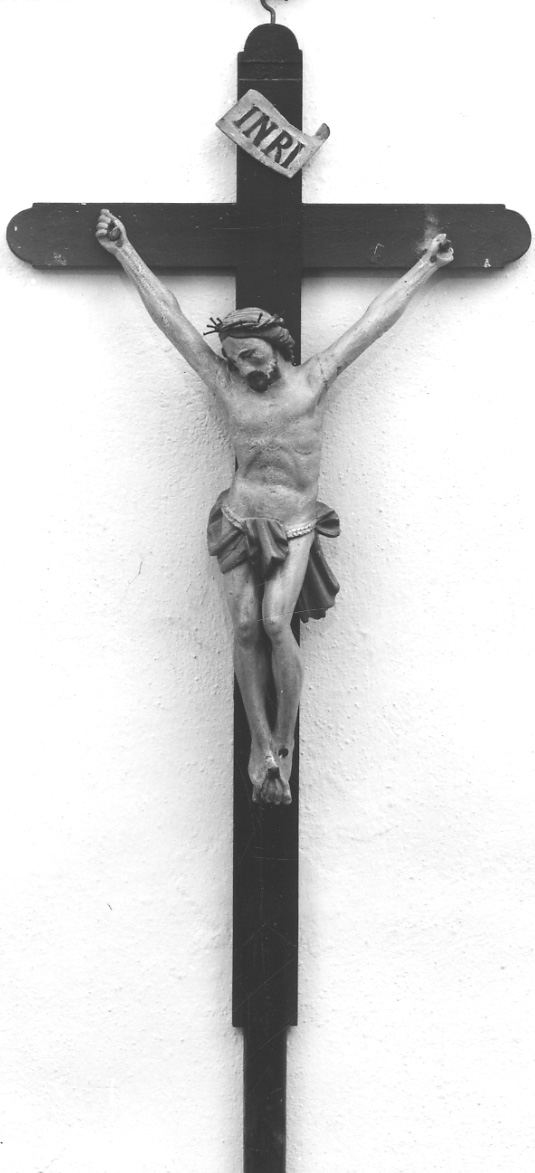 Cristo crocifisso (crocifisso, opera isolata) - produzione monregalese (prima metà sec. XVIII)