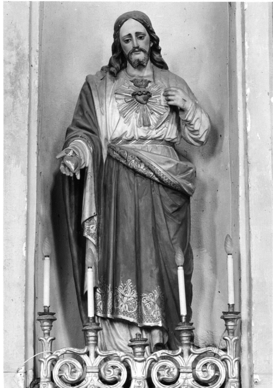 Sacro Cuore di Gesù (statua, opera isolata) - bottega piemontese (prima metà sec. XX)
