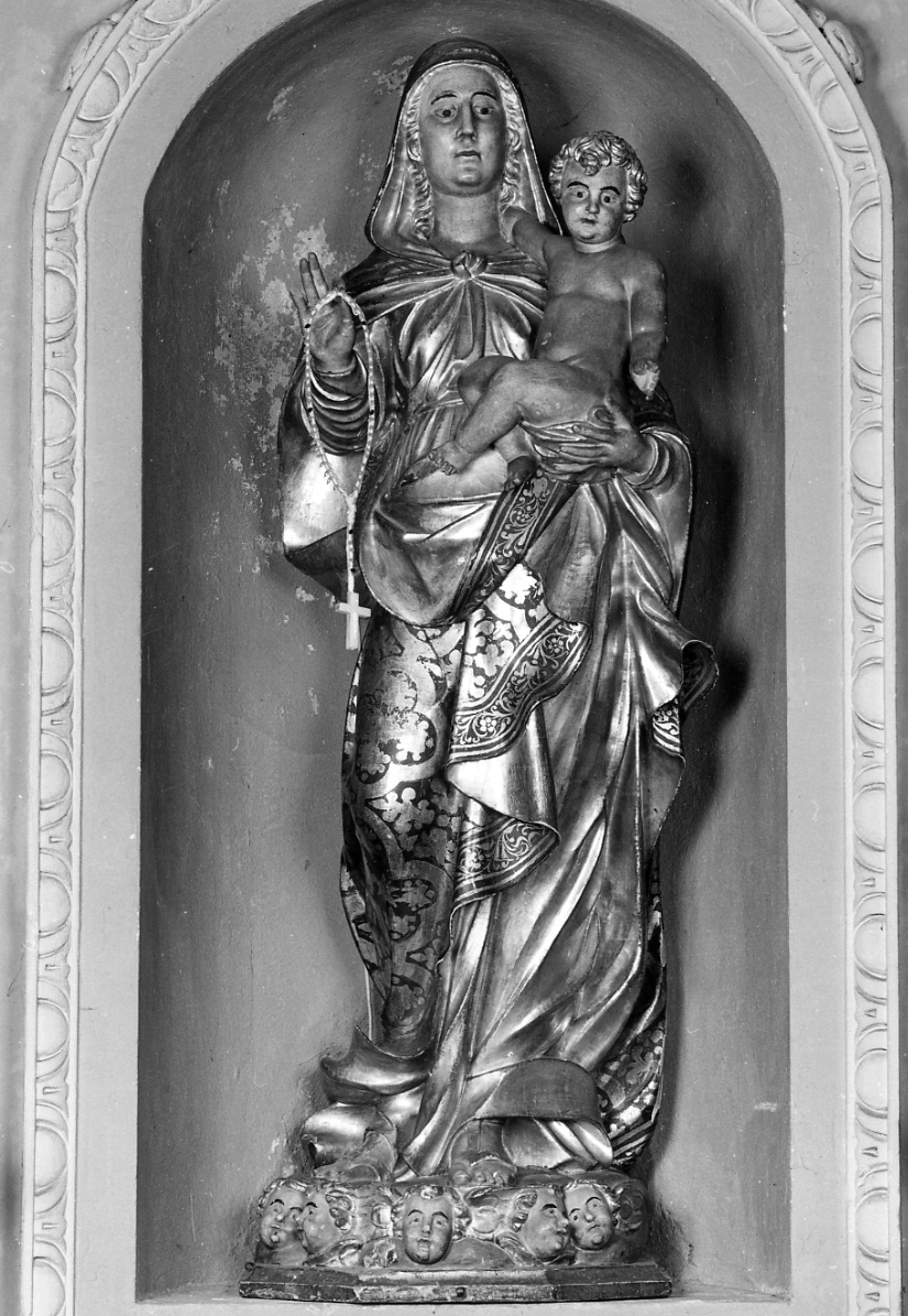 Madonna del Rosario (statua, opera isolata) - ambito ligure-piemontese (ultimo quarto sec. XVII)