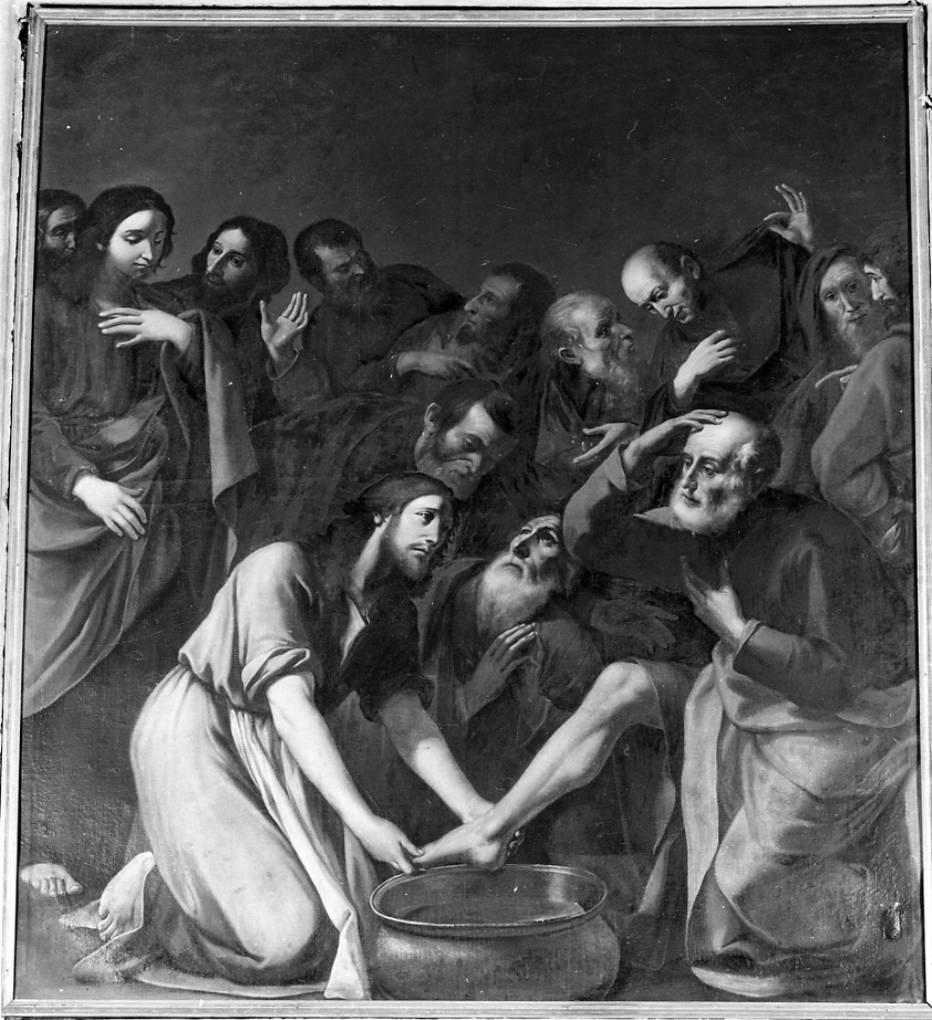 Cristo lava i piedi degli apostoli (dipinto, opera isolata) - ambito ligure (seconda metà sec. XVII)