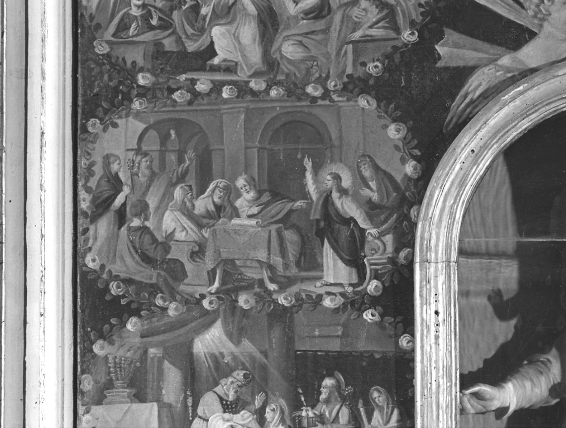 ritrovamento di Gesù nel tempio (dipinto) di Pugnani Comandù Carolina (sec. XIX)