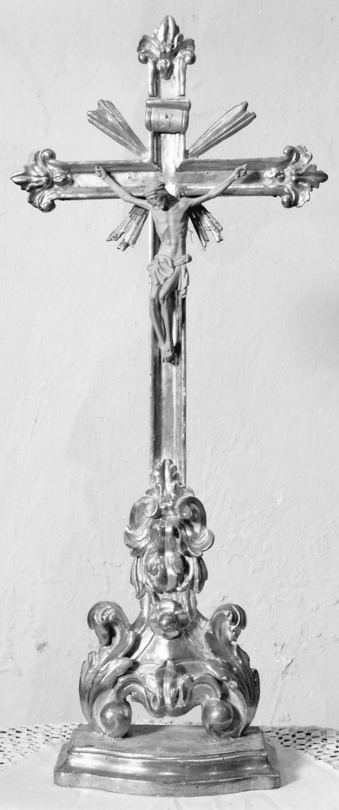 Cristo crocifisso (croce d'altare, opera isolata) - ambito piemontese (seconda metà sec. XVIII)
