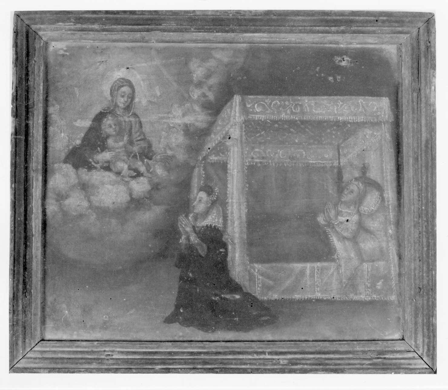 Madonna del Carmelo intercede per guarigione (ex voto, opera isolata) - ambito piemontese (sec. XVIII)