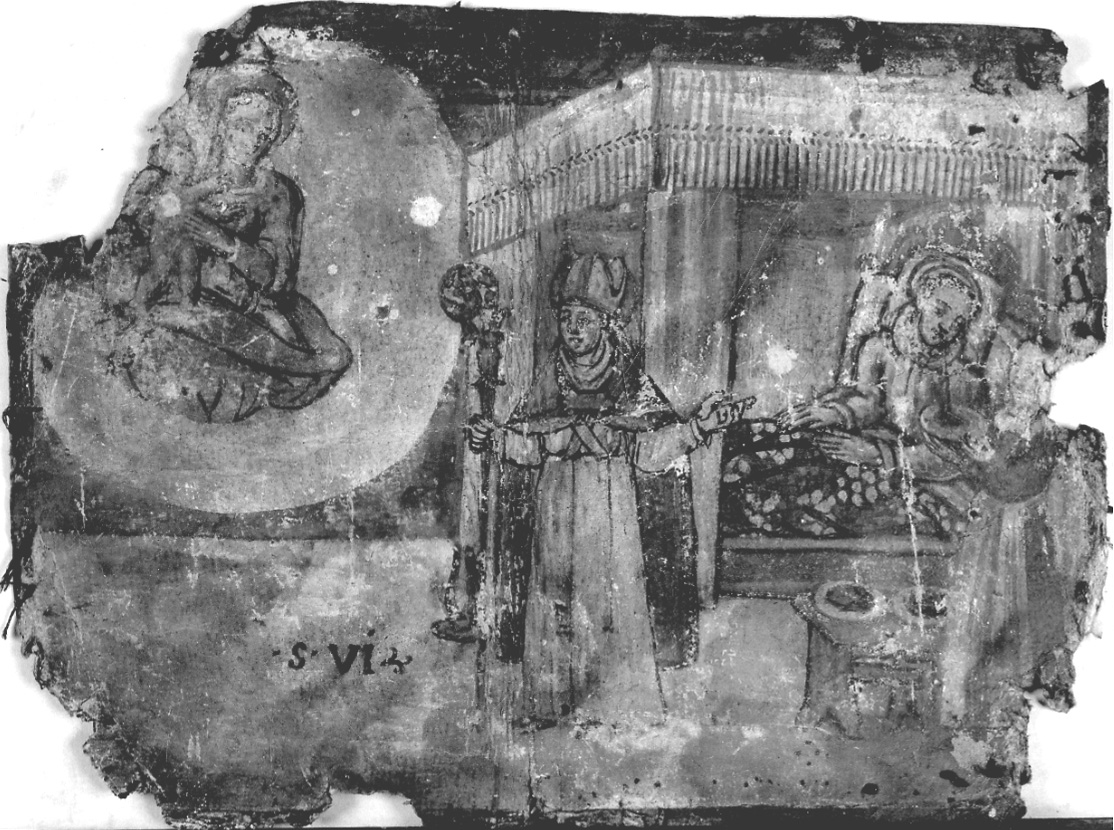 Madonna con Bambino e San Donato intercedono per guarigione (ex voto, opera isolata) - ambito piemontese (sec. XVII)