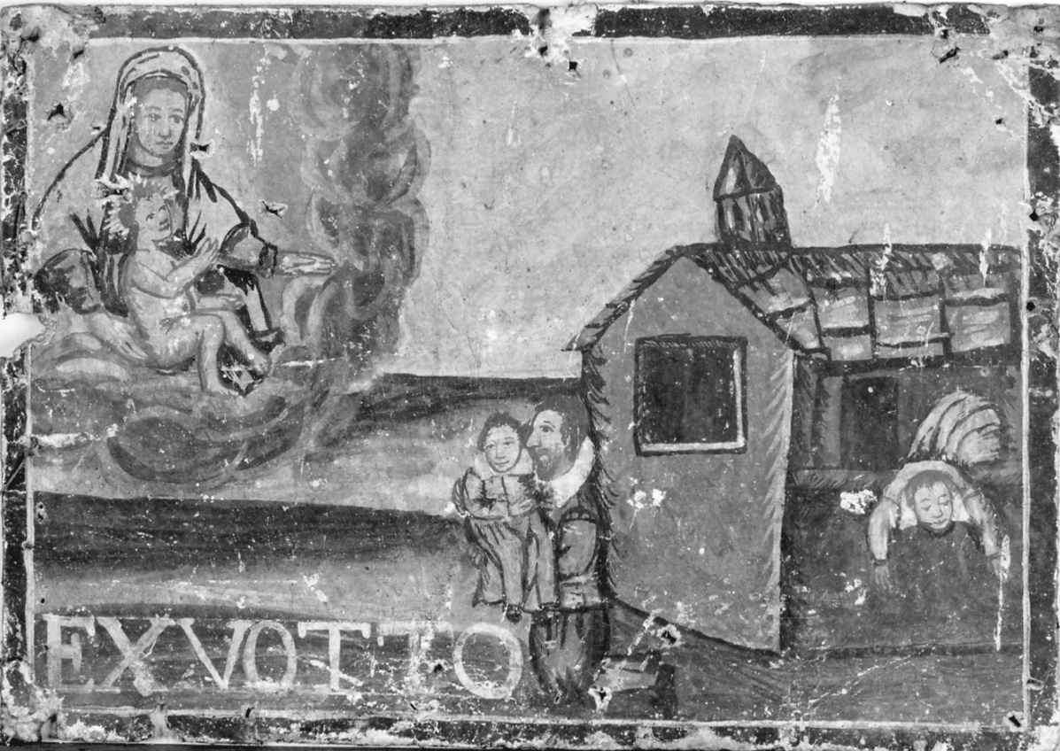 Madonna con Bambino interviene in un incidente (ex voto, opera isolata) - ambito piemontese (sec. XVII)