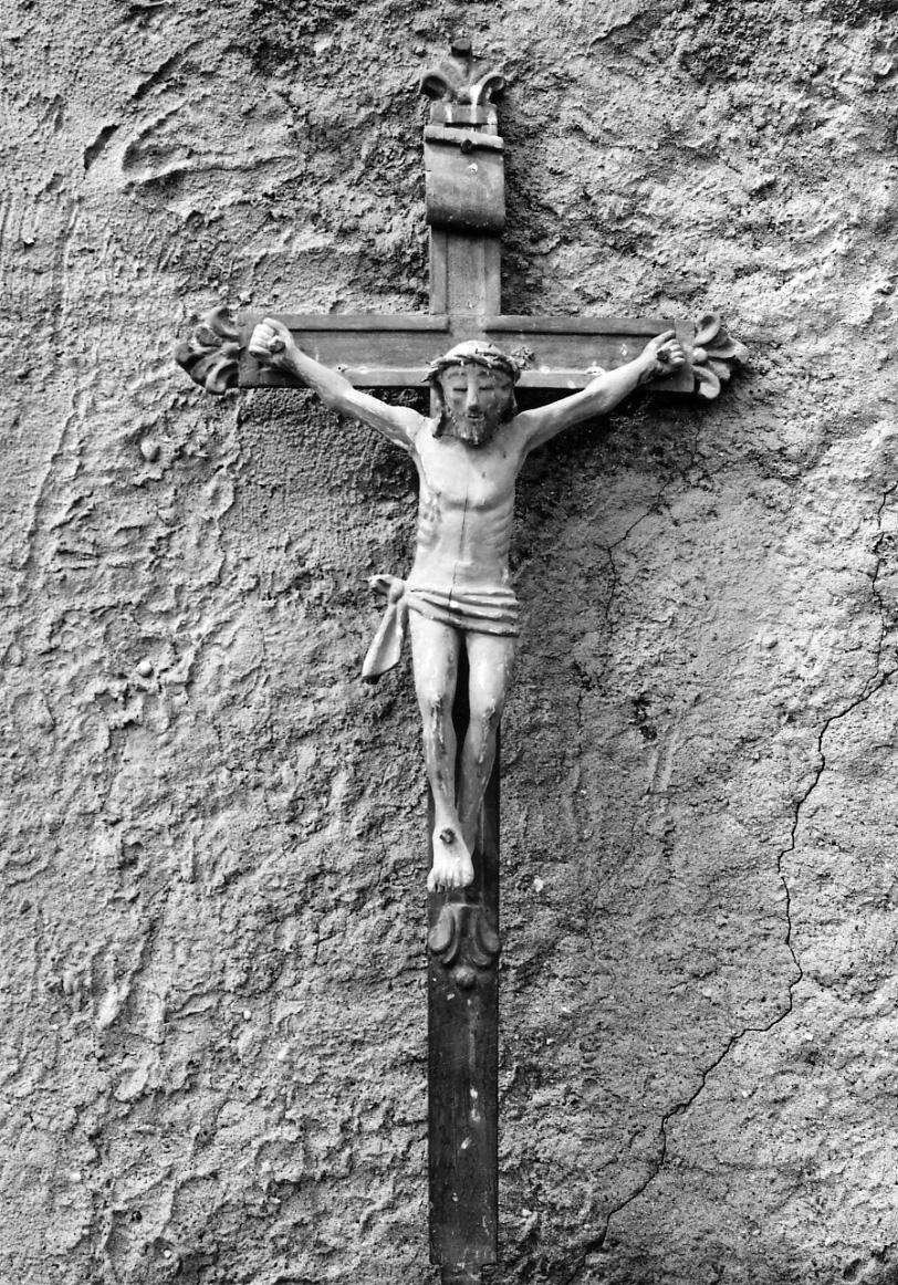Cristo crocifisso (crocifisso, opera isolata) - ambito piemontese (prima metà sec. XVIII)