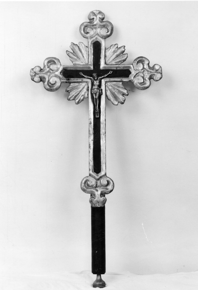 Cristo crocifisso (croce processionale, opera isolata) - ambito piemontese (metà sec. XIX)