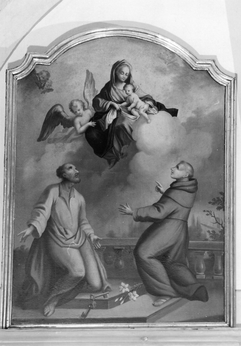 Madonna con Bambino, San Pietro e Sant'Antonio da Padova (dipinto, opera isolata) - ambito piemontese (sec. XVIII)