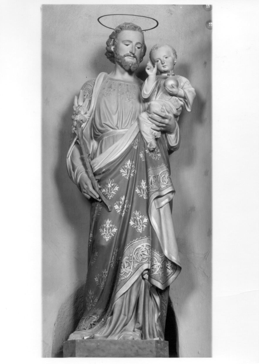 San Giuseppe e Gesù Bambino (statua, opera isolata) - produzione piemontese (primo quarto sec. XX)
