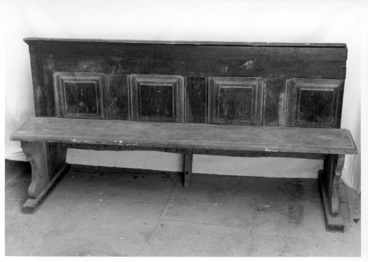 banco da chiesa, opera isolata - bottega piemontese (seconda metà sec. XVIII)