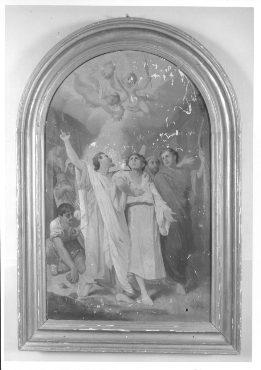 SANTI QUATTRO CORONATI (dipinto, opera isolata) di Arnaud Giovanni Battista il Giovane (attribuito) (inizio sec. XX)