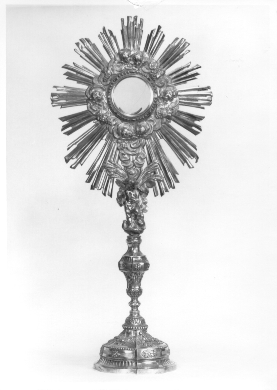 angelo con simbolo eucaristico: spighe (ostensorio - a raggiera, opera isolata) di Paroletto Giuseppe (ultimo quarto sec. XVIII)