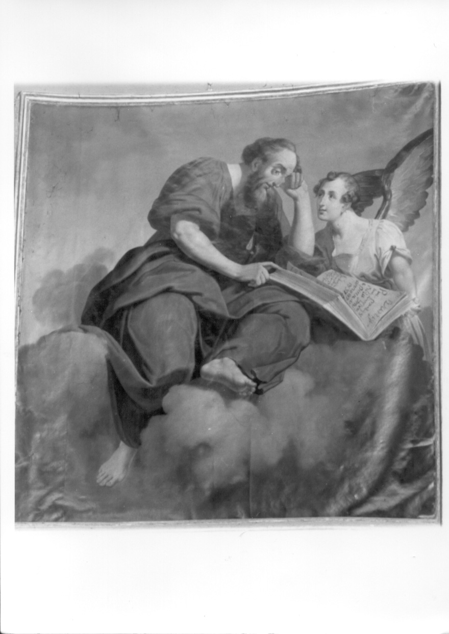 SAN MATTEO E L'ANGELO (dipinto, opera isolata) di Arrò (attribuito) (fine sec. XVIII)