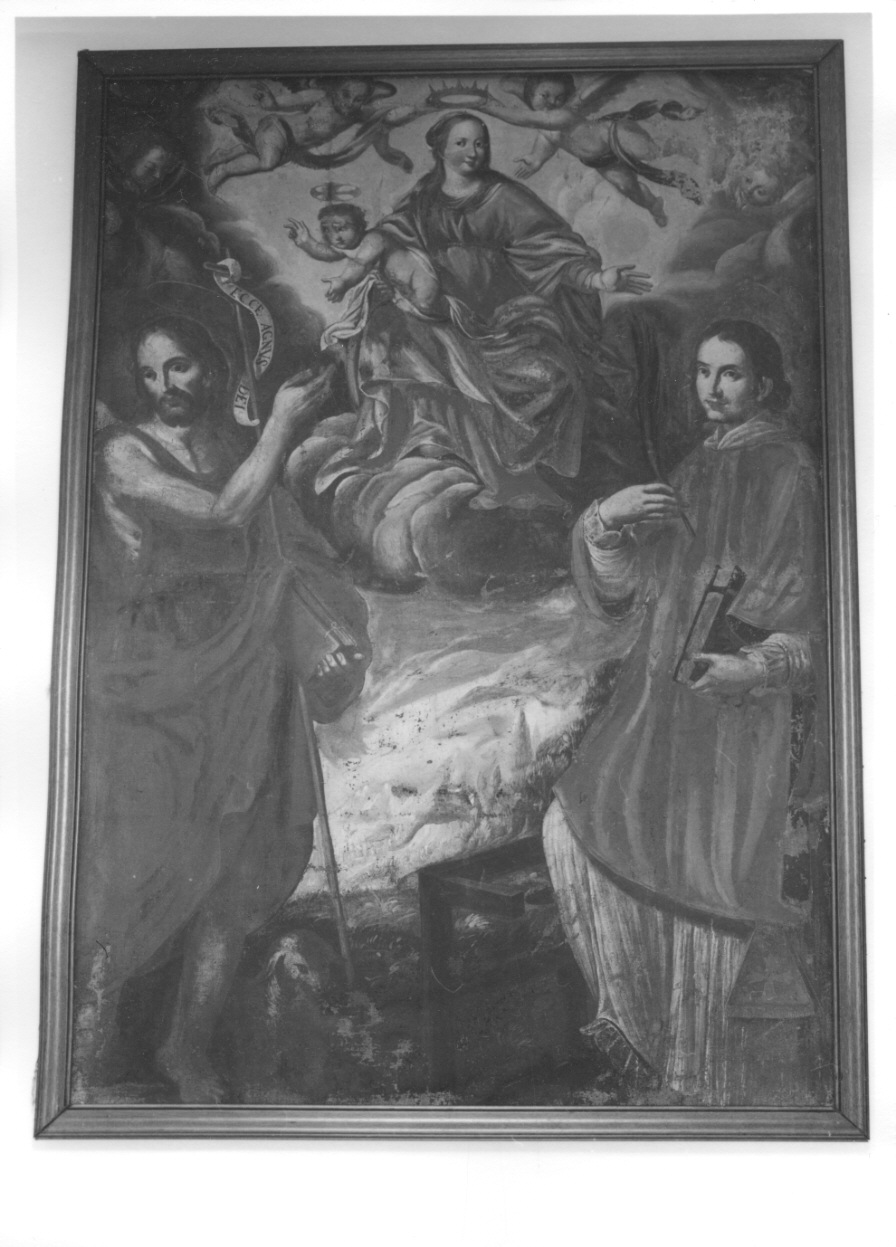 Madonna con Bambino, San Giovanni Battista e San Lorenzo (dipinto, opera isolata) - ambito piemontese (seconda metà sec. XVIII)