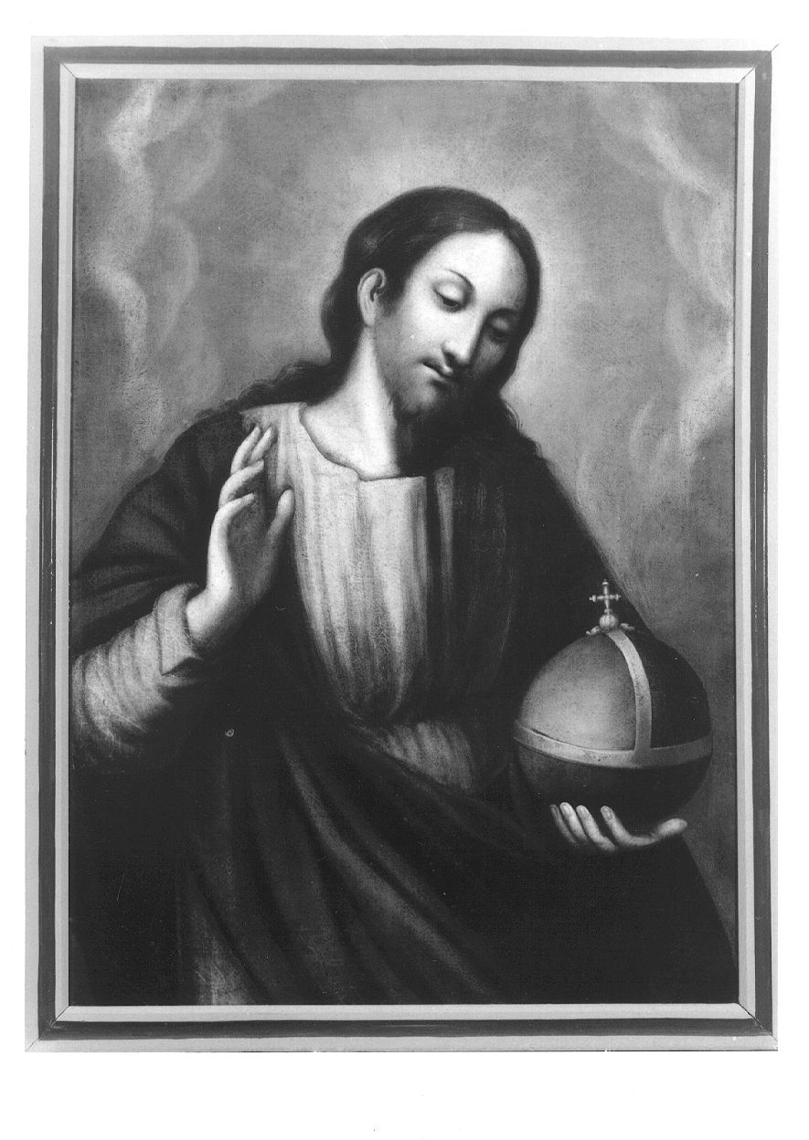 Cristo benedicente (dipinto, opera isolata) - ambito piemontese (sec. XIX)
