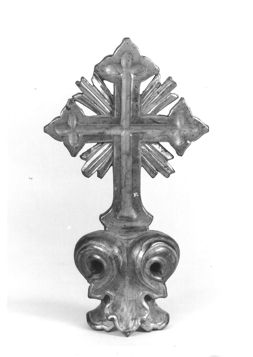 croce processionale, opera isolata - bottega piemontese (primo quarto sec. XIX)