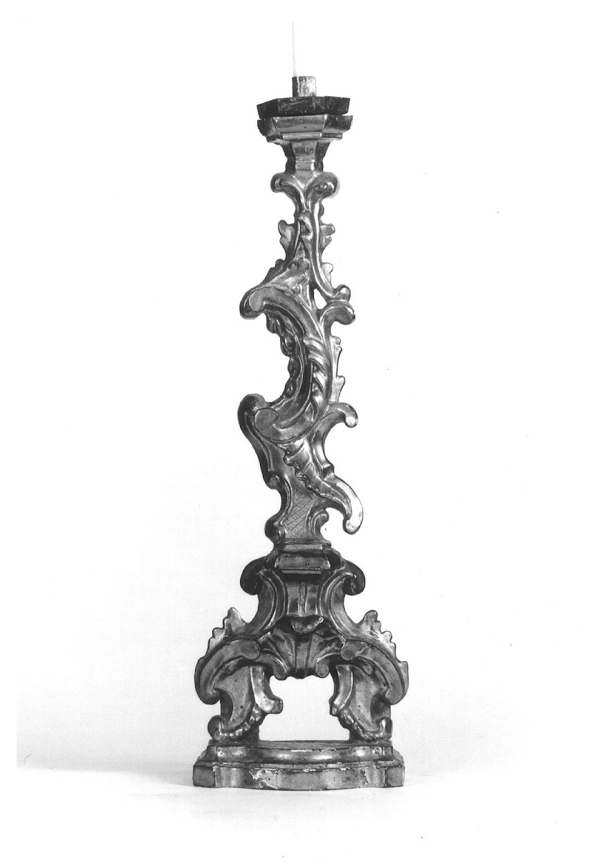 candelabro, serie - bottega piemontese (prima metà sec. XVIII)