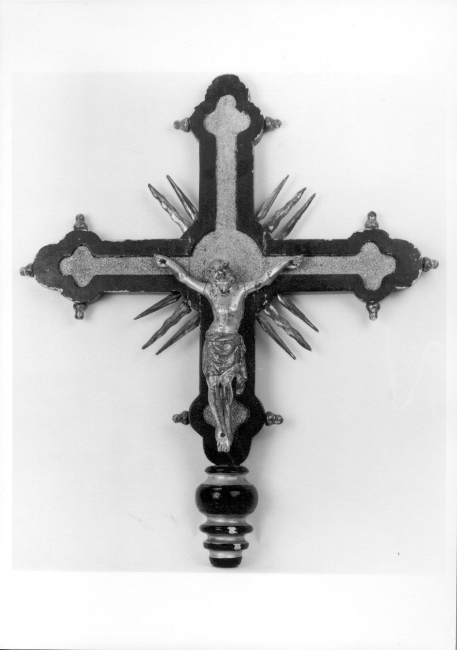 croce processionale, opera isolata - ambito Francia sud-orientale (seconda metà sec. XIX)