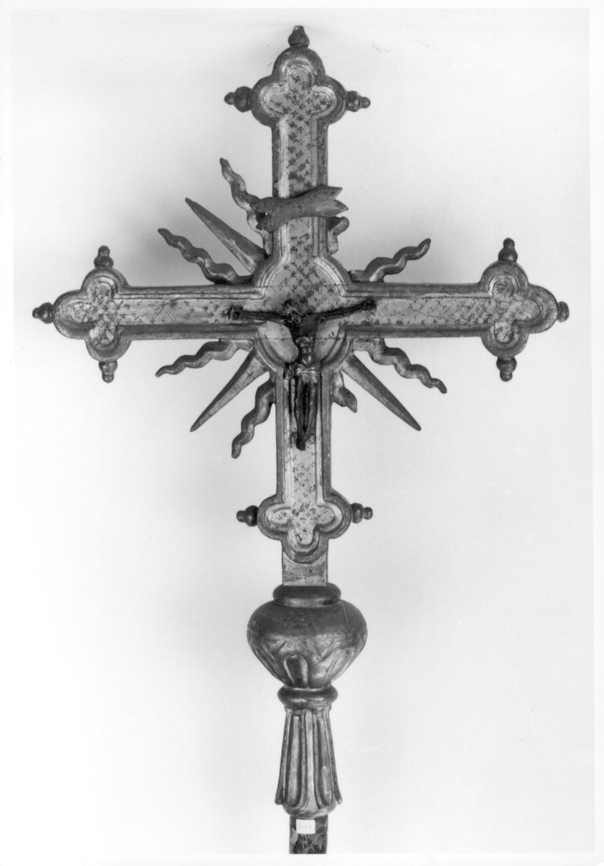 croce processionale, opera isolata - ambito Francia sud-orientale (seconda metà sec. XVIII)