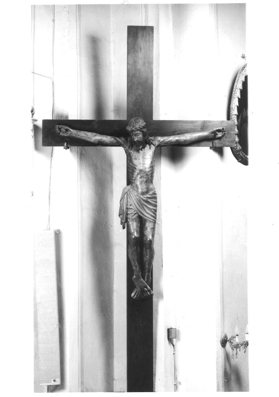 Cristo crocifisso (crocifisso, opera isolata) - ambito piemontese-savoiardo, ambito piemontese (seconda metà sec. XV, sec. XX)