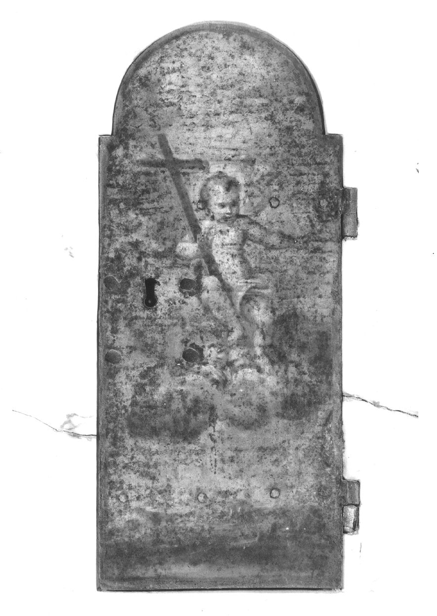 Gesù Bambino che porta la croce (porticina, opera isolata) - ambito piemontese (prima metà sec. XIX)