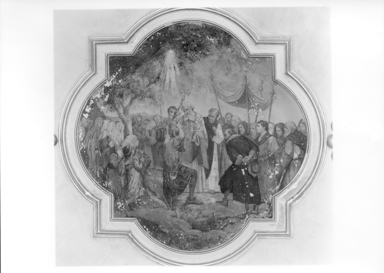 ritrovamento della statua della Madonna della Stella (dipinto, opera isolata) - ambito piemontese (fine sec. XIX)