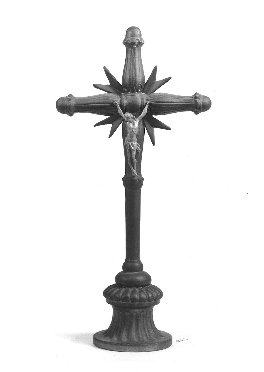 croce d'altare, opera isolata - bottega piemontese (fine/inizio secc. XIX/ XX)