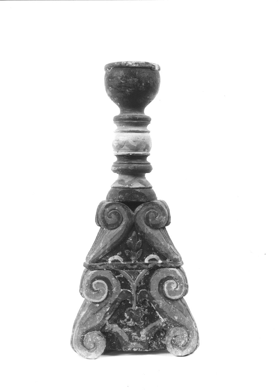 candelabro, serie - bottega della Valle di Susa (sec. XIX)