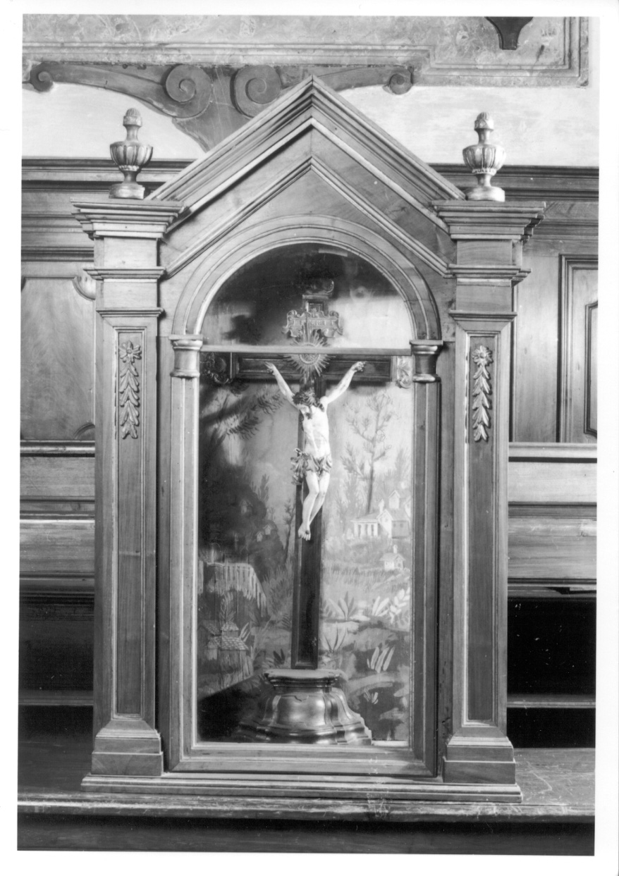 paesaggio (tabernacolo - a frontale architettonico, opera isolata) - bottega novarese (fine/inizio secc. XVIII/ XIX)