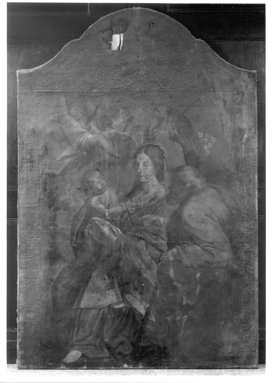 Sacra Famiglia (dipinto, opera isolata) - ambito lombardo-piemontese (metà sec. XVII)