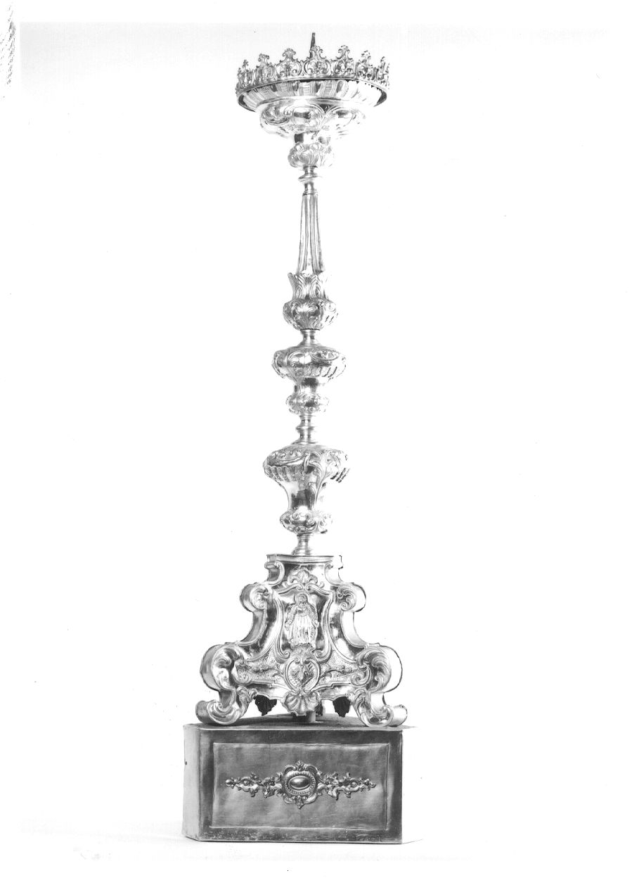 candeliere d'altare, serie - ambito lombardo-novarese (seconda metà, prima metà sec. XVIII, sec. XIX)