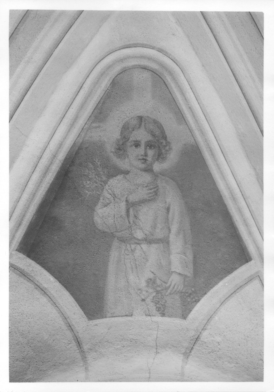 Gesù Bambino come simbolo eucaristico (dipinto, elemento d'insieme) di Baranzelli Carlo, Violini Enrico (prima metà sec. XX)