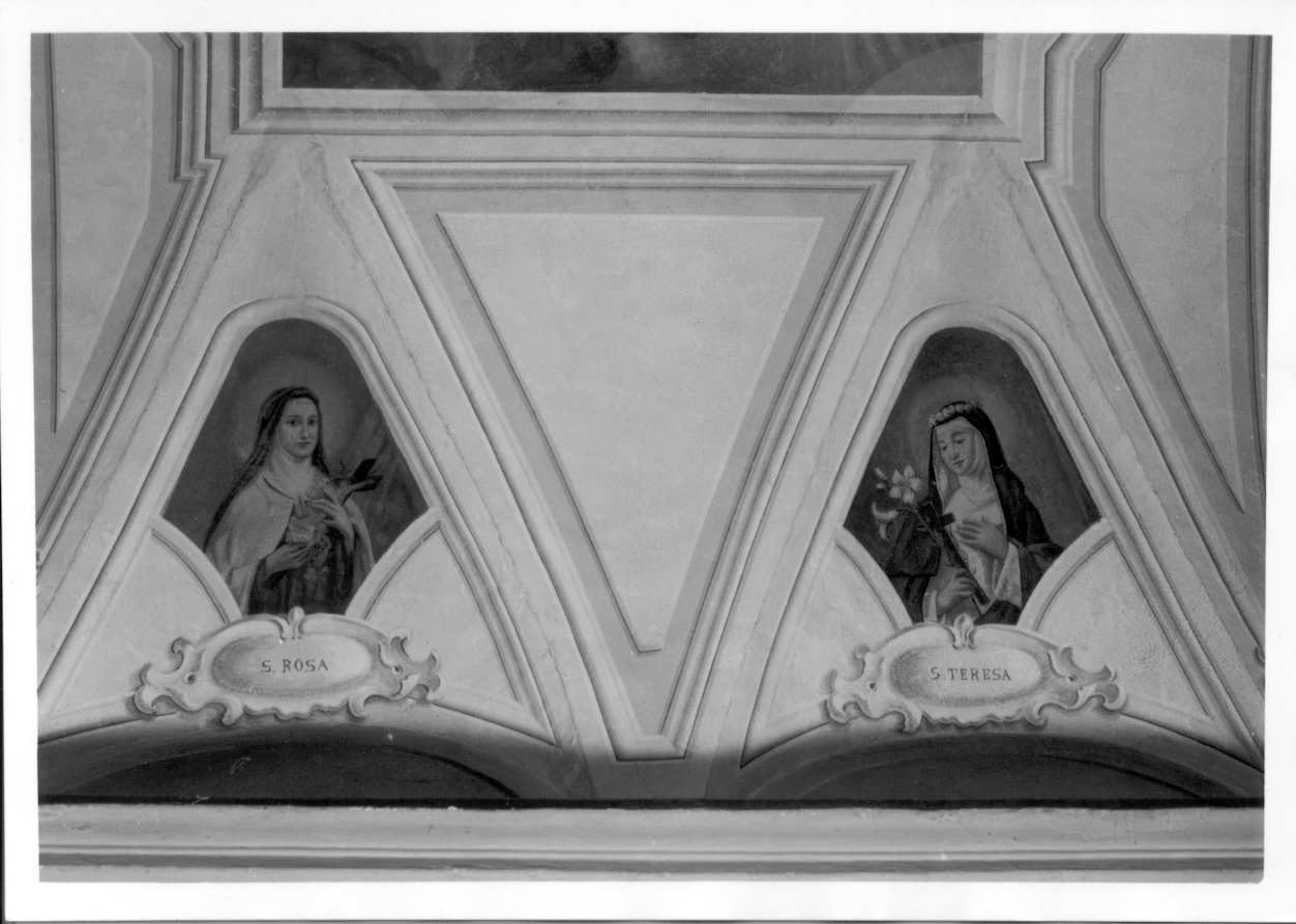 Santa Teresa (dipinto, elemento d'insieme) di Baranzelli Carlo, Violini Enrico (prima metà sec. XX)