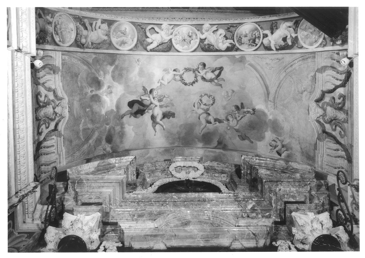 angioletti con ghirlande (dipinto, ciclo) di Besozzi Giovanni Ambrogio (seconda metà sec. XVII)