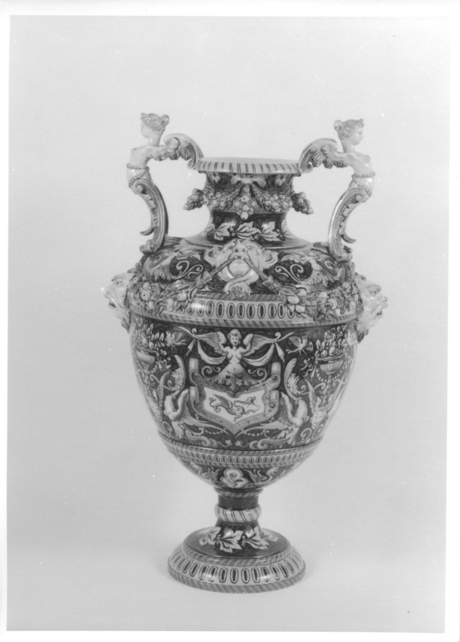 motivi decorativi a grottesche (vaso, serie) di Ginori Manifattura (seconda metà sec. XIX)