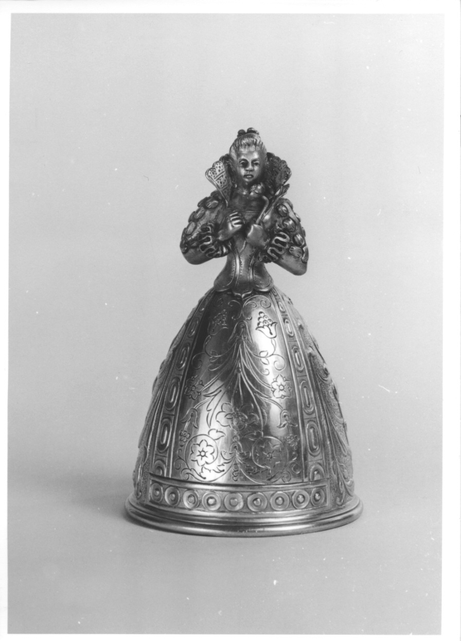 figura femminile (campanello, opera isolata) - manifattura di Monaco (seconda metà sec. XIX)