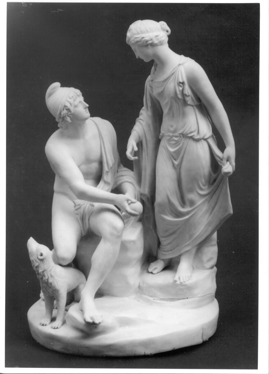 Giudizio di Paride (gruppo scultoreo, opera isolata) - manifattura di Capodimonte (metà sec. XIX)