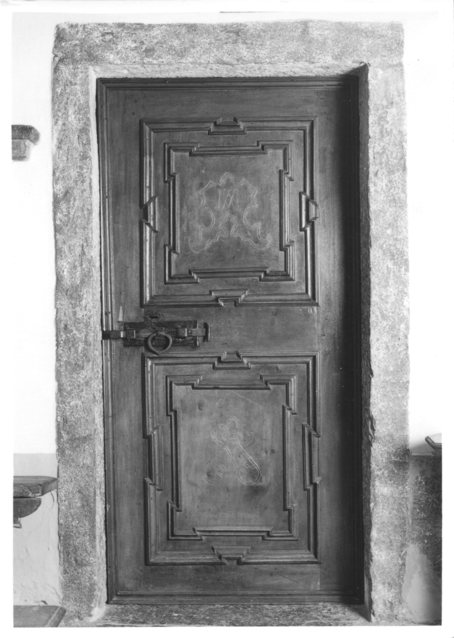 monogramma mariano (porta, opera isolata) - bottega della Val Formazza (prima metà sec. XVIII)