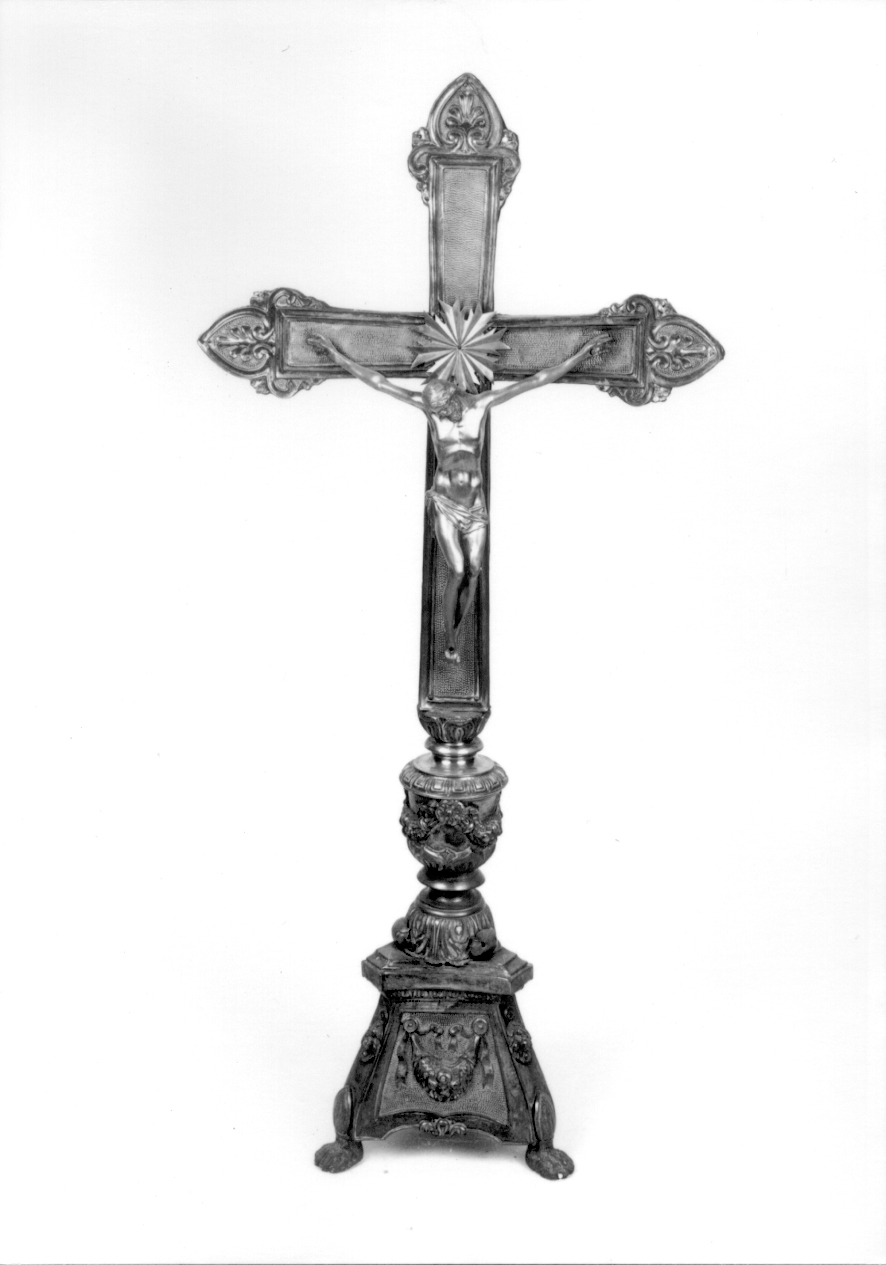 Cristo crocifisso dolente (croce d'altare, opera isolata) - ambito ligure-piemontese (metà sec. XIX)