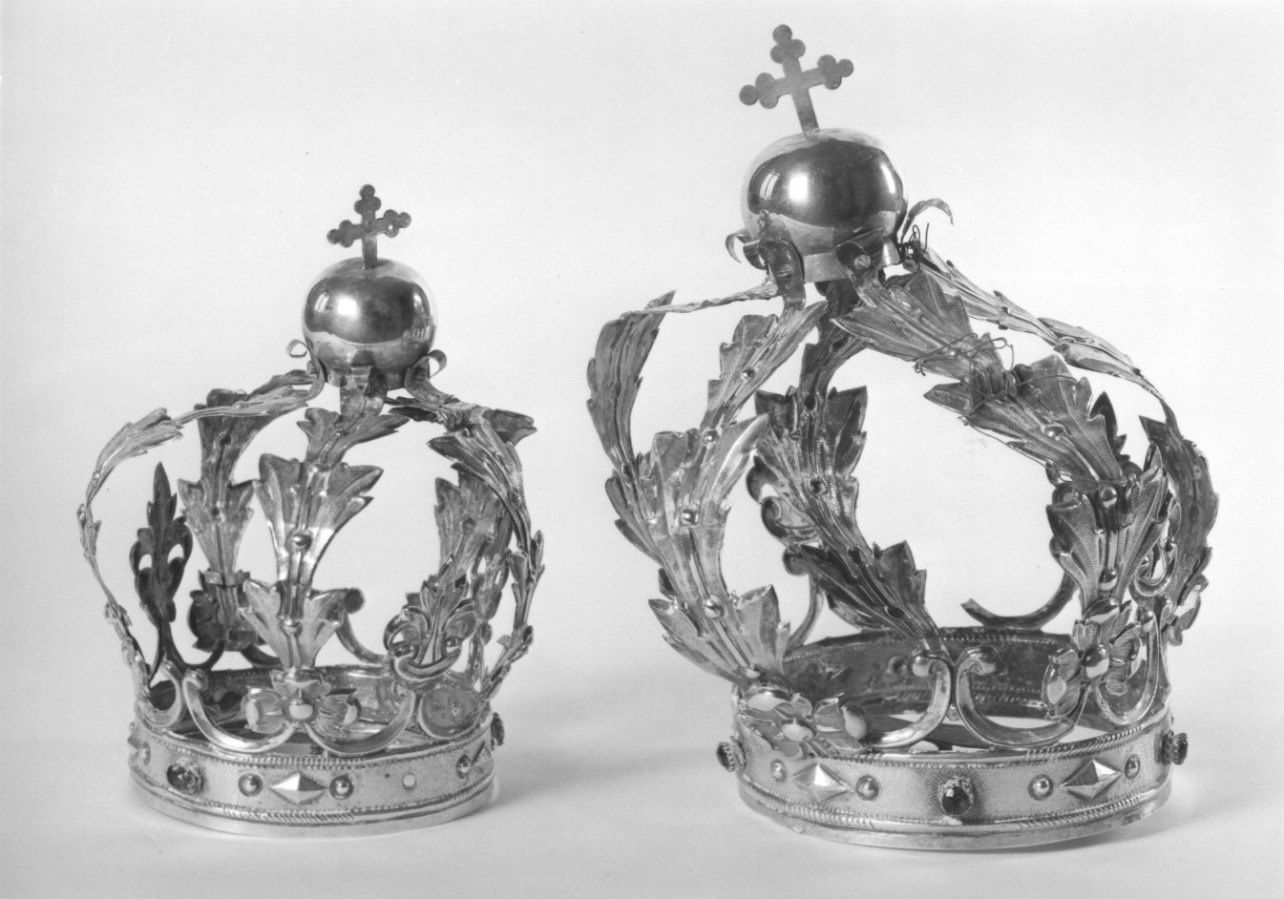 corona da statua, elemento d'insieme - bottega piemontese (seconda metà sec. XIX)